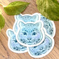 Happy Snow Leopard Vinyl Sticker